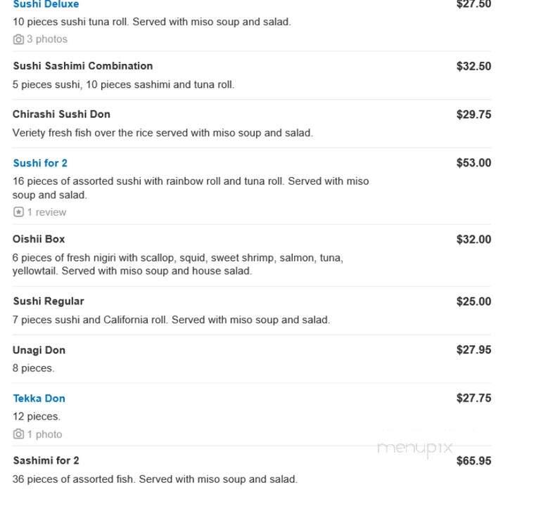 Fuji Japanese Steak Seafood Hs - Edgewater, MD menu_pic