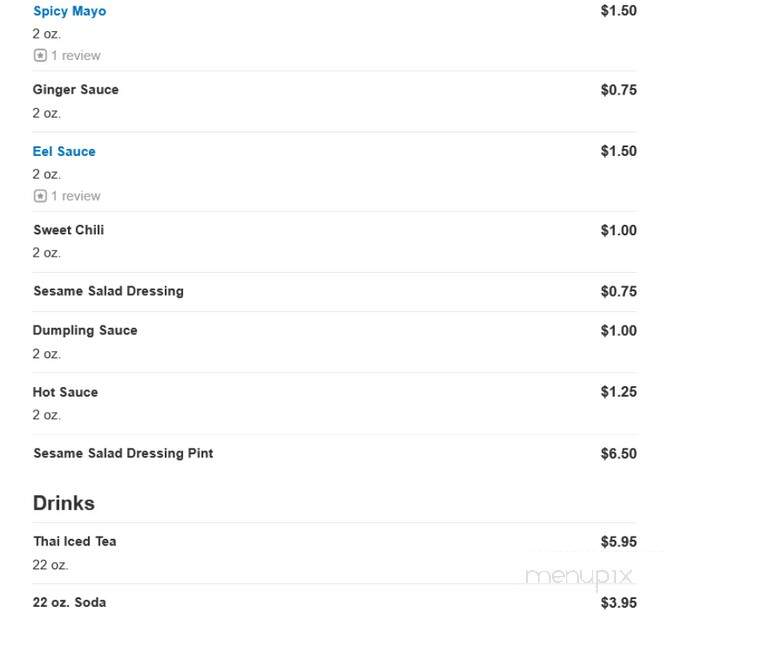 Fuji Japanese Steak Seafood Hs - Edgewater, MD menu_pic
