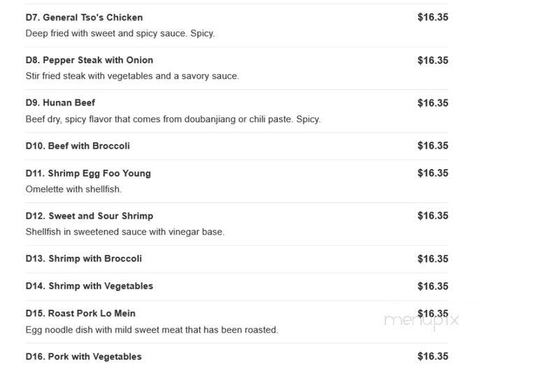 Grand China - Mount Rainier, MD menu_pic