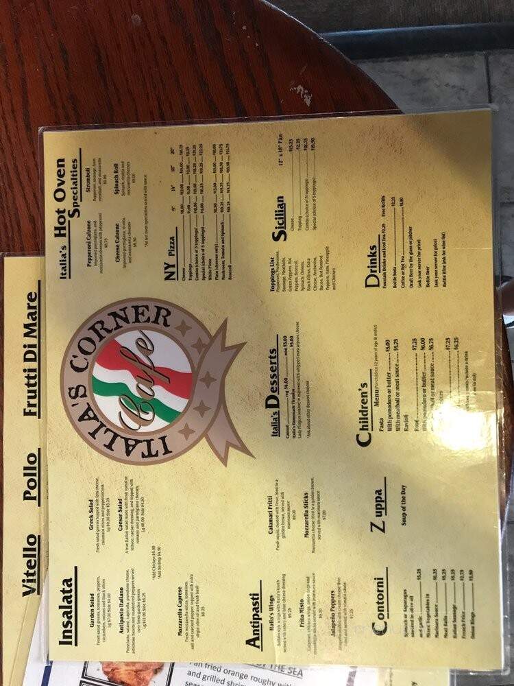 Italia's Corner Cafe - Glen Burnie, MD menu_pic