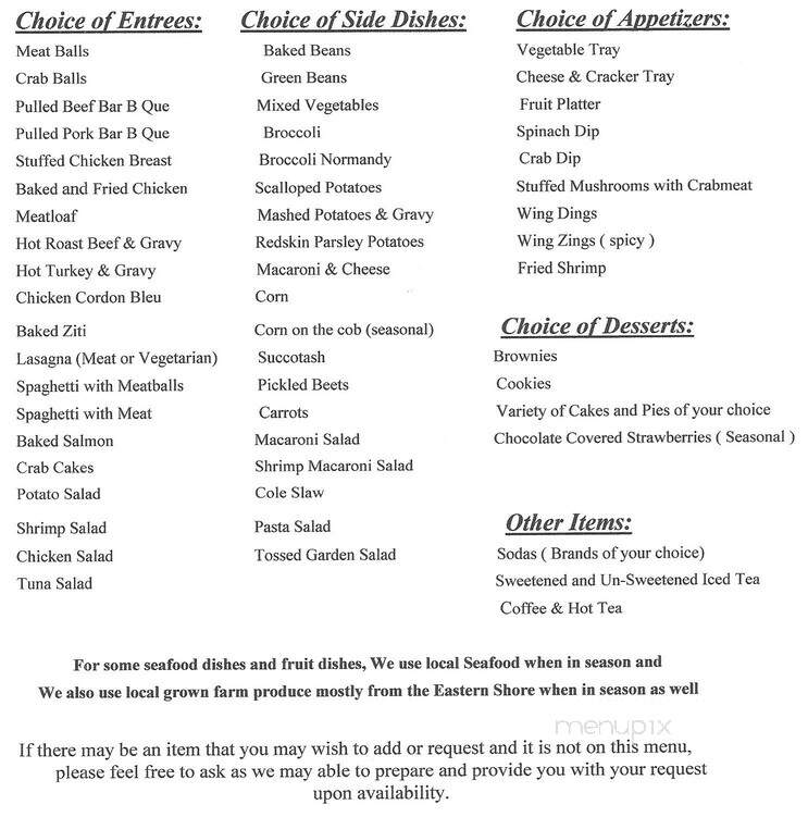 Lisa's Luncheonette - Annapolis, MD menu_pic