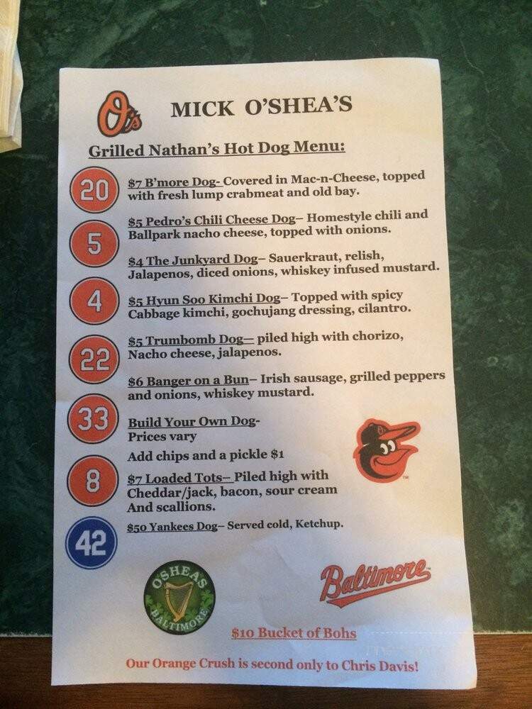 Mick O'Shea's Irish Pub - Baltimore, MD