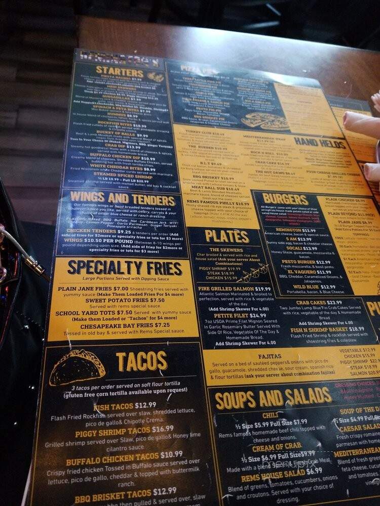 Remington's - Beltsville, MD menu_pic