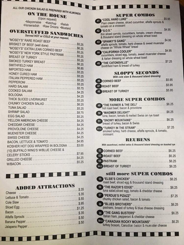 Taneytown Deli & Sandwich Shopp - Catonsville, MD menu_pic