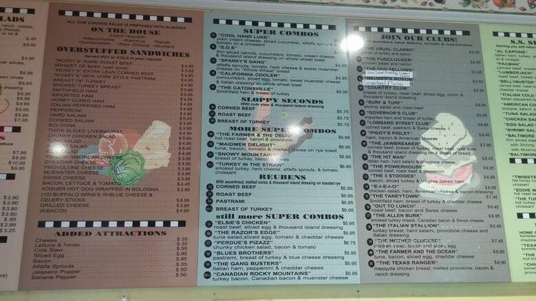 Taneytown Deli & Sandwich Shopp - Catonsville, MD menu_pic
