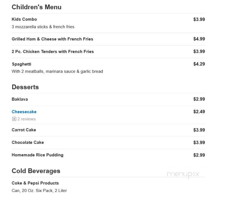 Tim's Pizza & Subs - Salisbury, MD menu_pic