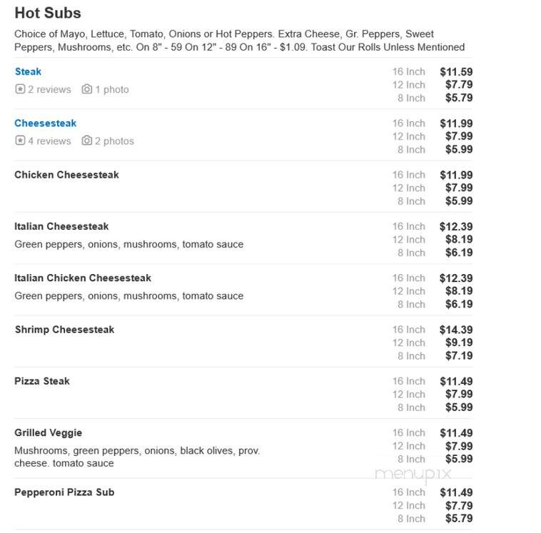 Tim's Pizza & Subs - Salisbury, MD menu_pic