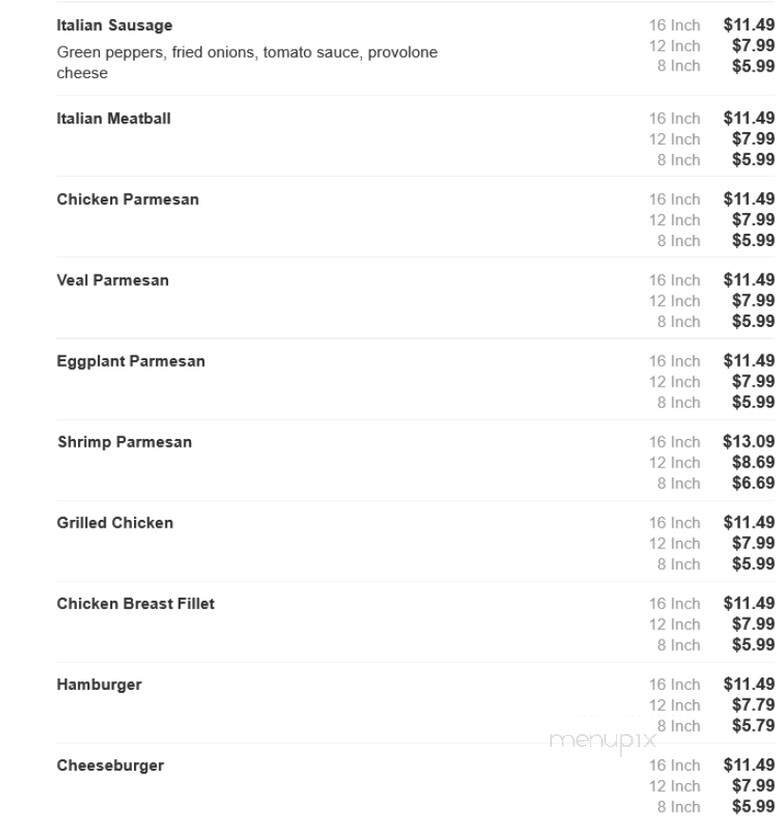 Tim's Pizza & Subs - Salisbury, MD menu_pic