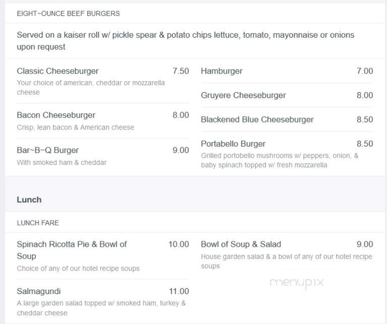 Union Hotel Restaurant - Port Deposit, MD menu_pic