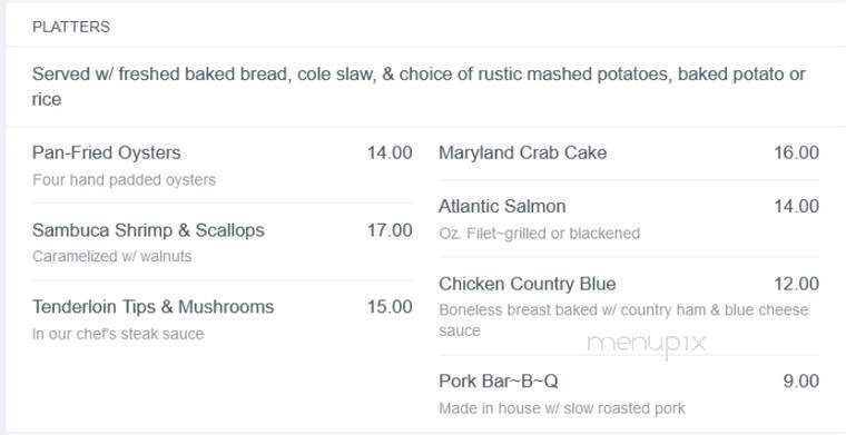 Union Hotel Restaurant - Port Deposit, MD menu_pic