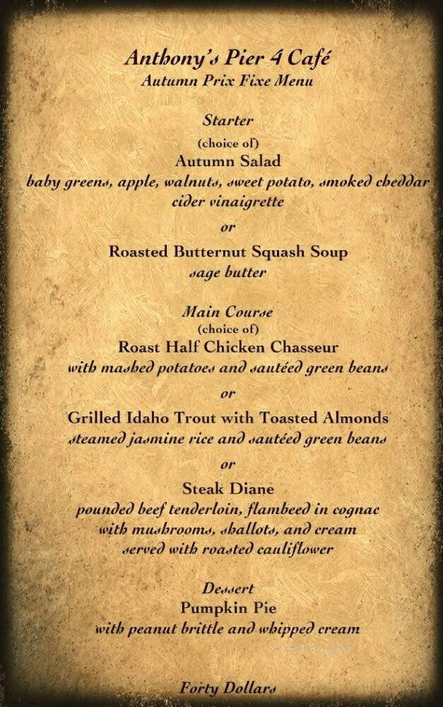 Anthonys Pier Four - Swampscott, MA menu_pic