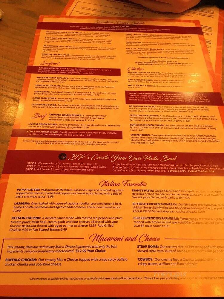 Bellingham Palace Pizza - Bellingham, MA menu_pic
