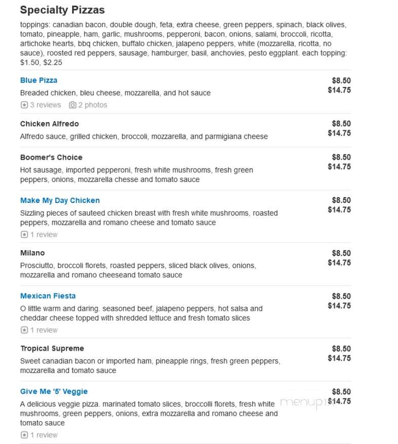Boomers Sub & Deli - Worcester, MA menu_pic