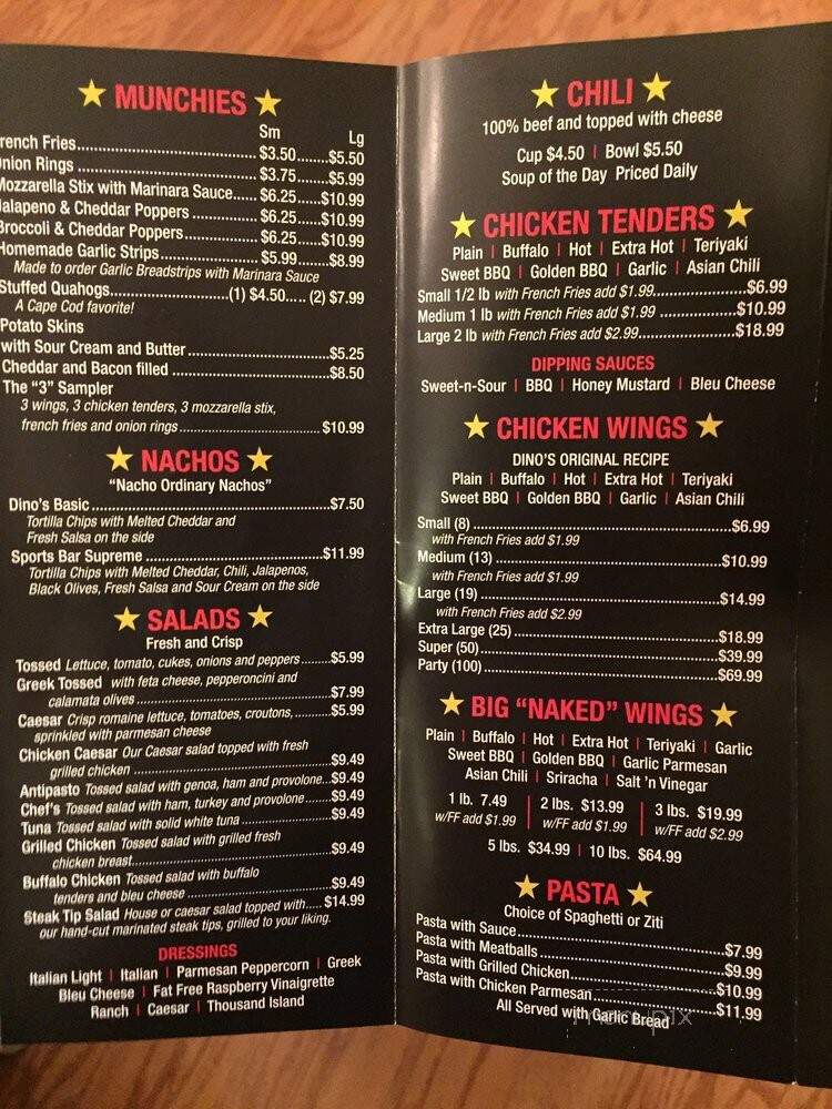 Finally Dino's Pizza-Sports - Mashpee, MA menu_pic