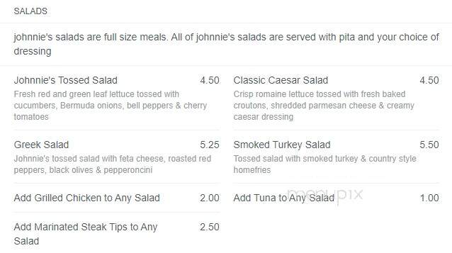 Johnny's Pizza & Smokehouse - Newton, MA menu_pic