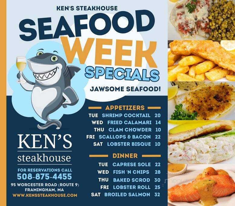 Ken's Steak House - Framingham, MA menu_pic