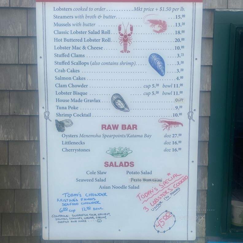 Larsen's Fish Market - Chilmark, MA menu_pic
