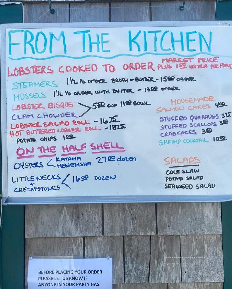 Larsen's Fish Market - Chilmark, MA menu_pic