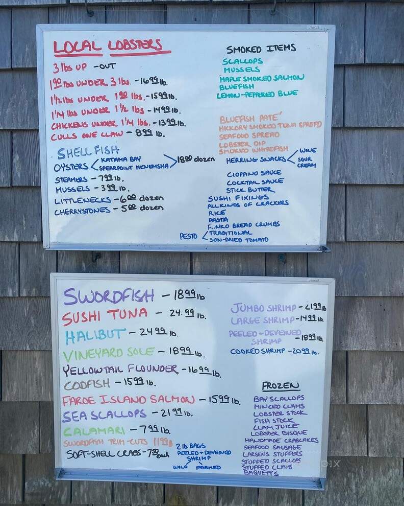 Larsen's Fish Market - Chilmark, MA menu_pic