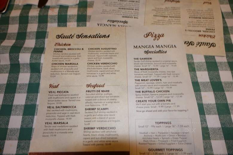 Mangia Mangia Italian Kitchen - Billerica, MA menu_pic
