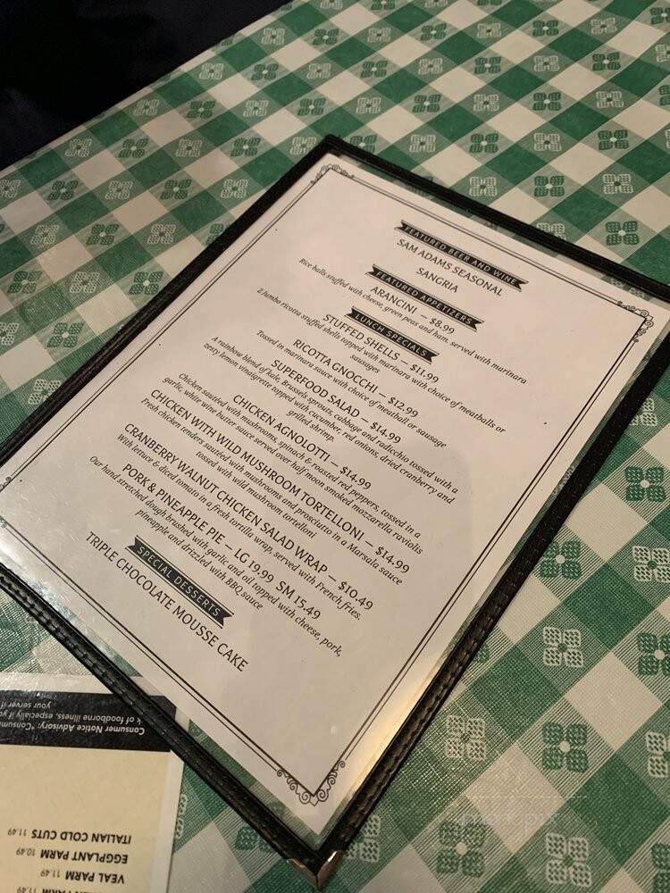 Mangia Mangia Italian Kitchen - Billerica, MA menu_pic