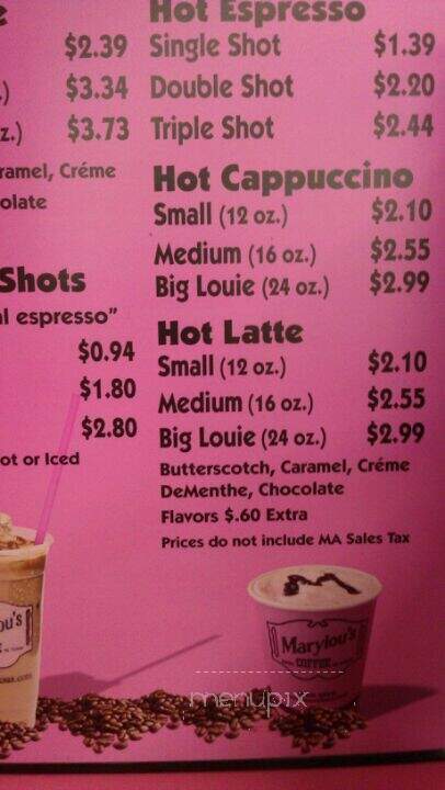 Marylou's - Bridgewater, MA menu_pic