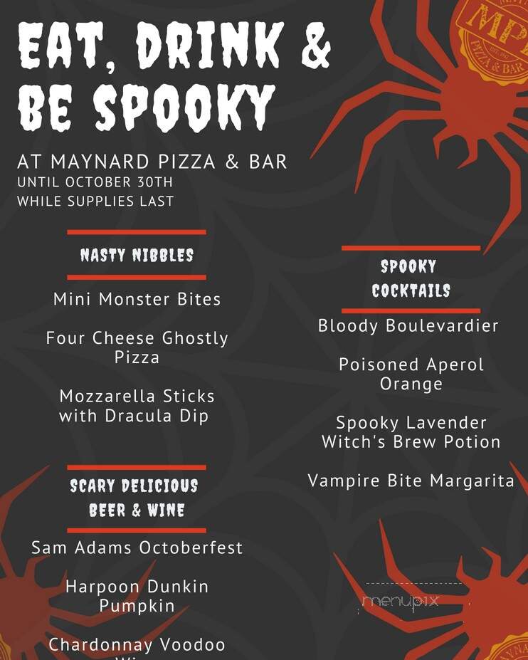 Maynard Pizza House - Maynard, MA menu_pic