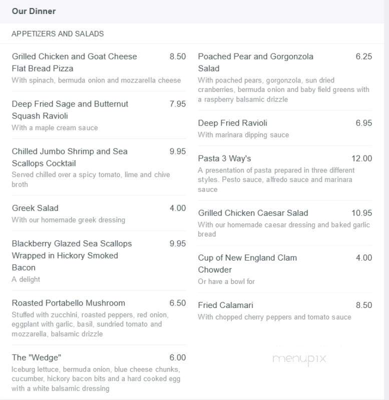 Mocking Bird - East Bridgewater, MA menu_pic