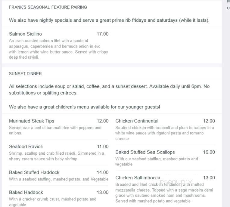 Mocking Bird - East Bridgewater, MA menu_pic