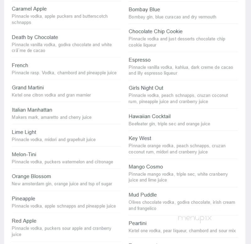 Mocking Bird - East Bridgewater, MA menu_pic