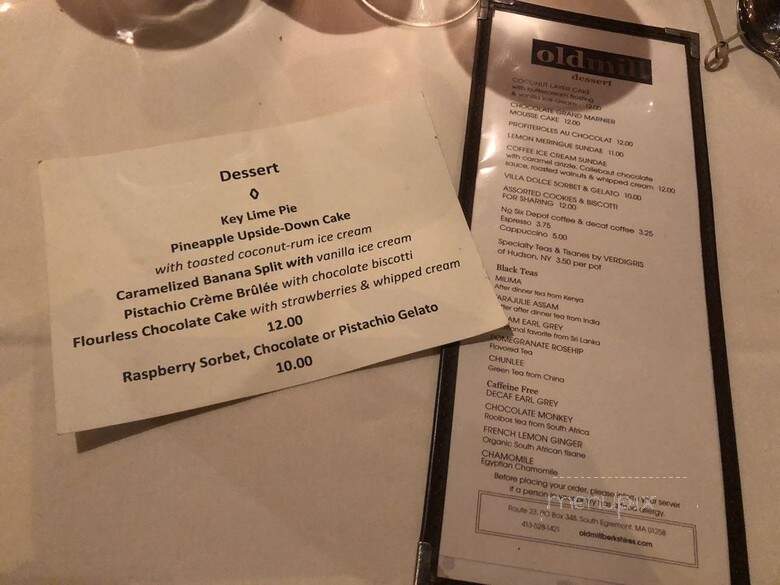 Old Mill - South Egremont, MA menu_pic
