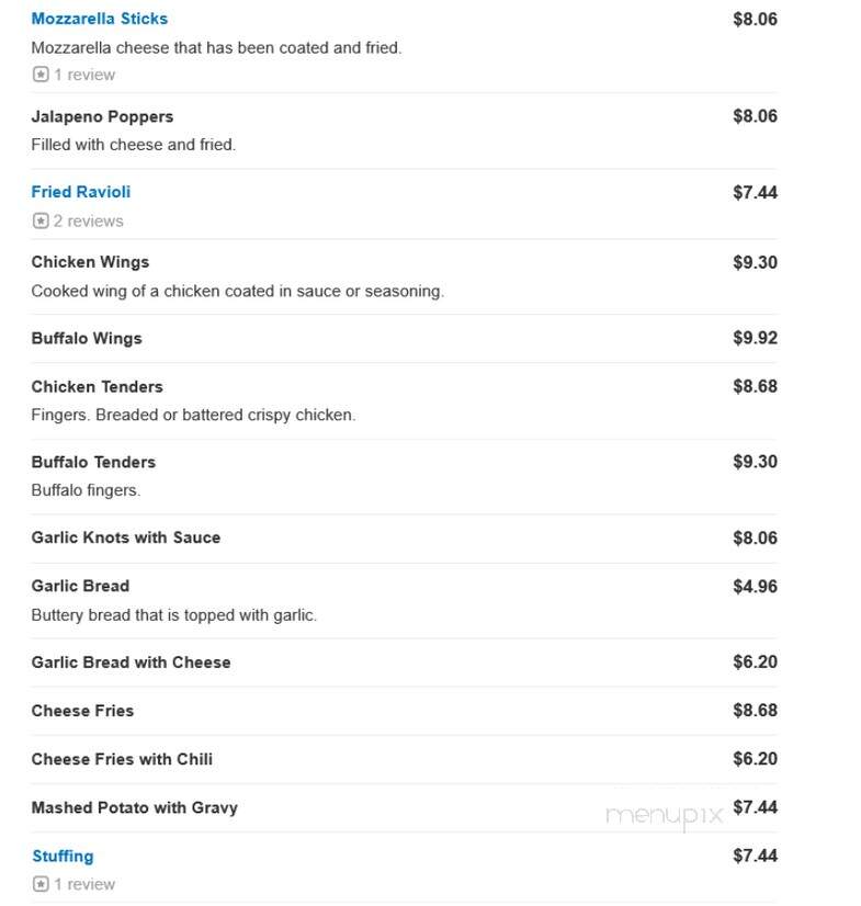 Papa Jacks - Revere, MA menu_pic