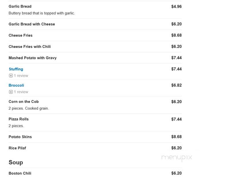 Papa Jacks - Revere, MA menu_pic