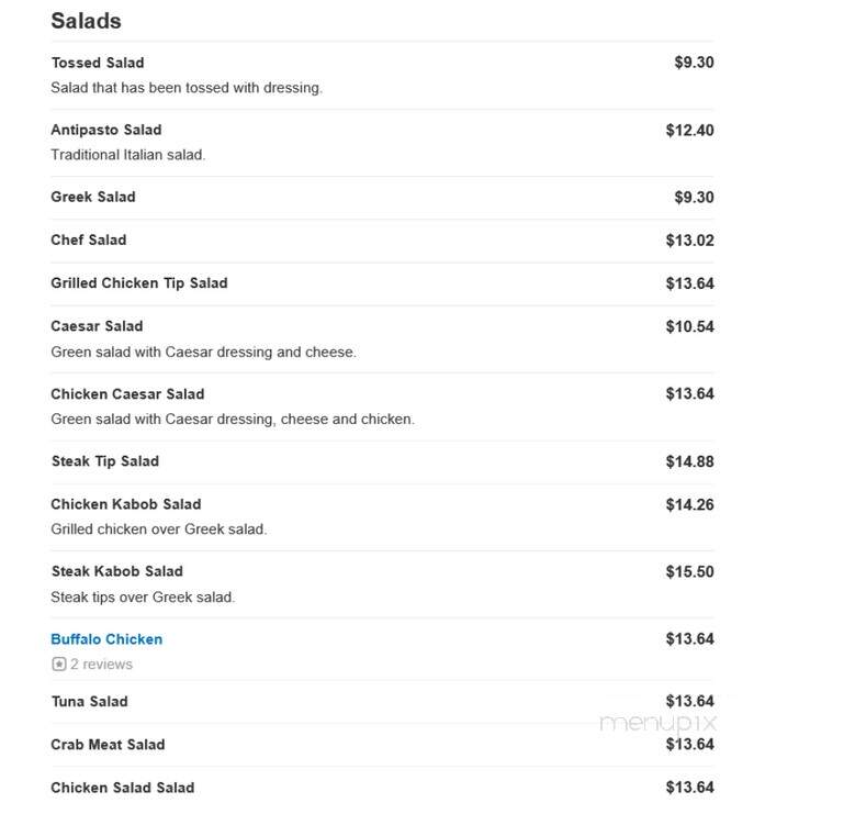 Papa Jacks - Revere, MA menu_pic