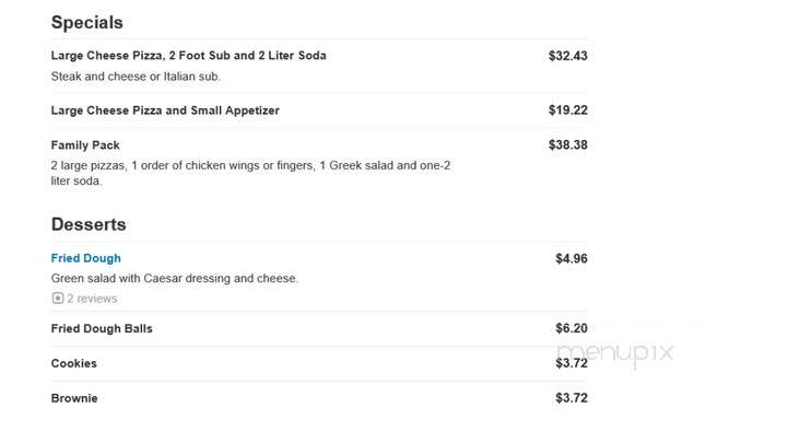 Papa Jacks - Revere, MA menu_pic