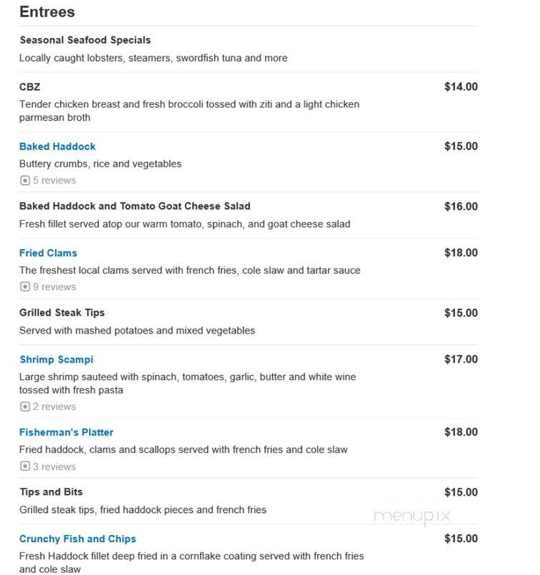 Periwinkles - Essex, MA menu_pic