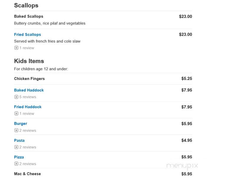 Periwinkles - Essex, MA menu_pic