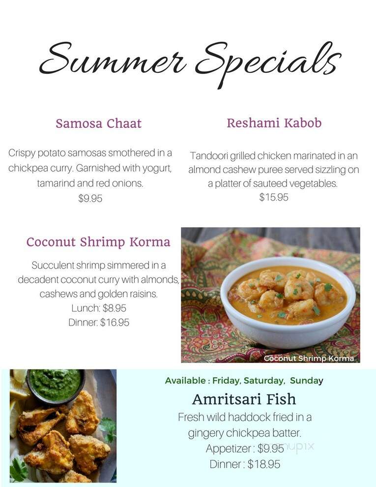 Punjab Cafe - Quincy, MA menu_pic