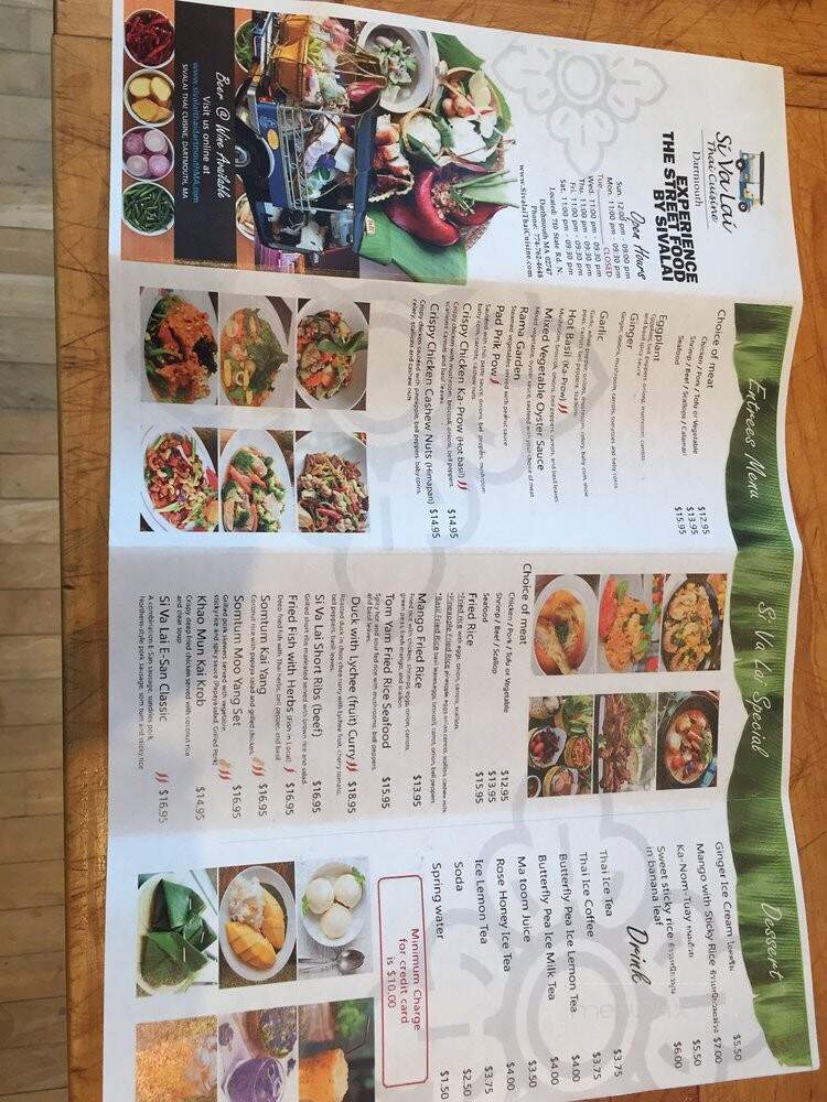 Sivalai Thai Cuisine - Fairhaven, MA menu_pic