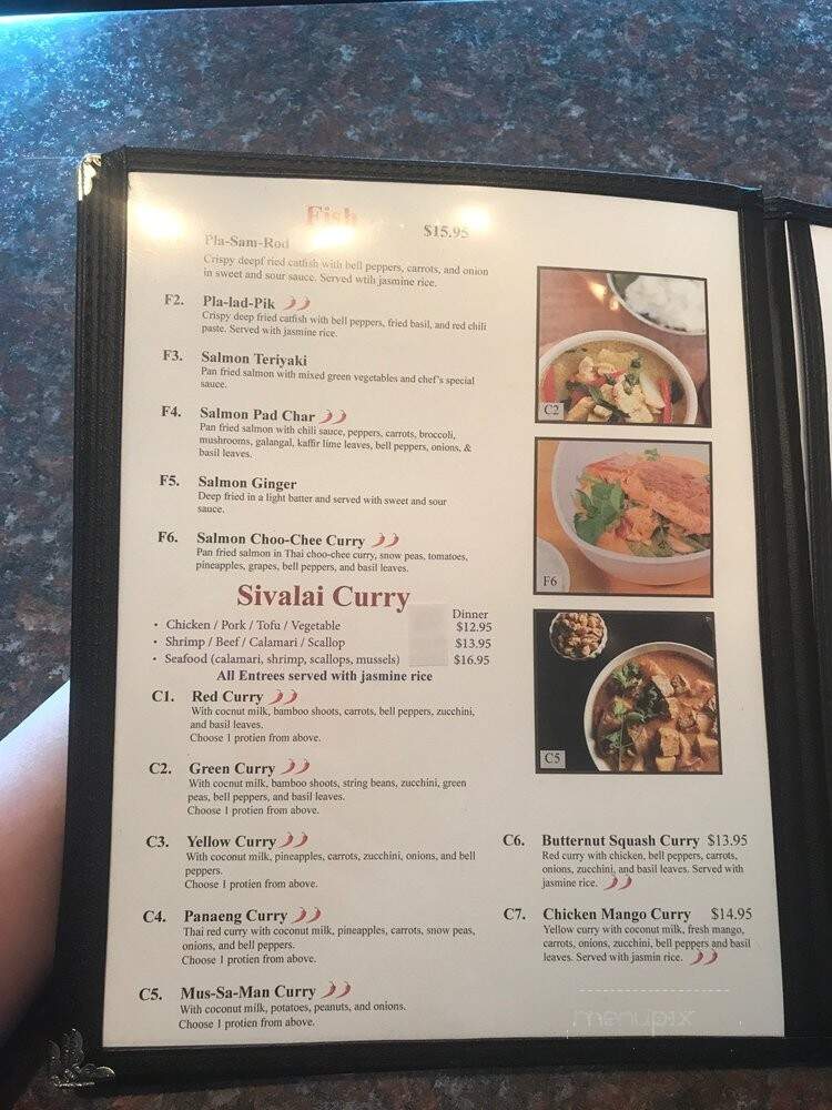 Sivalai Thai Cuisine - Fairhaven, MA menu_pic