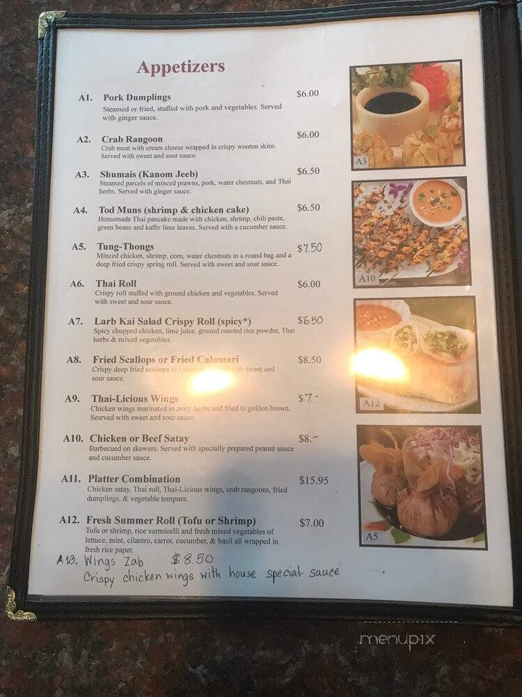 Sivalai Thai Cuisine - Fairhaven, MA menu_pic