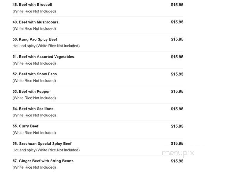 Star House Chinese Restaurant - Framingham, MA menu_pic