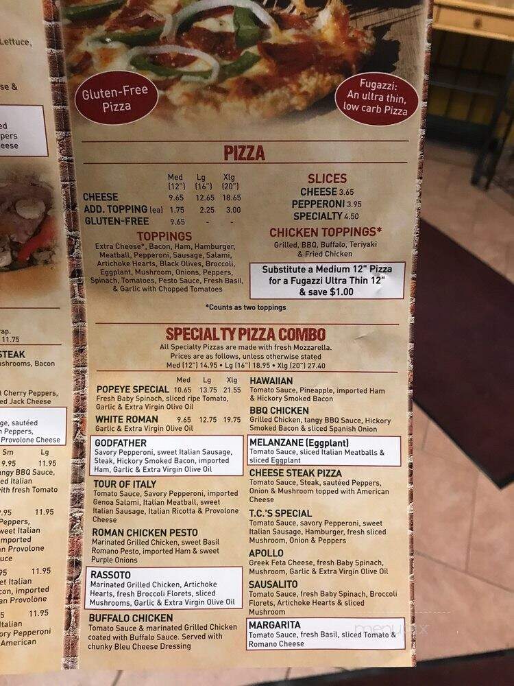 T C Lando's Sub & Pizzeria - Hudson, MA menu_pic