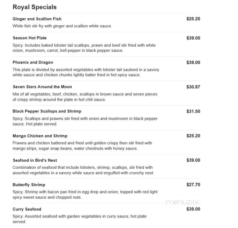 Royal Chef - Fayetteville, GA menu_pic