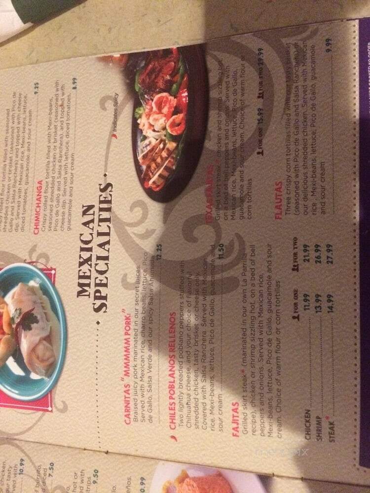 La Parrilla Mexican Restaurant - Flowery Branch, GA menu_pic