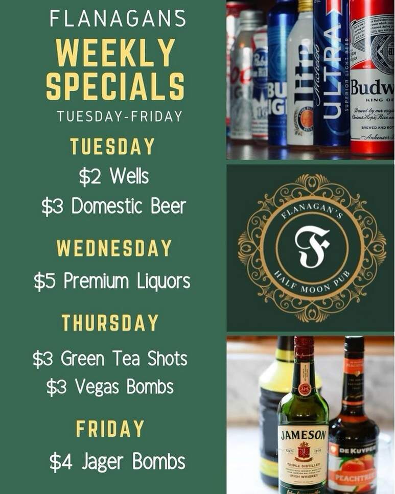Flanigan's Bar & Grill - Athens, GA menu_pic