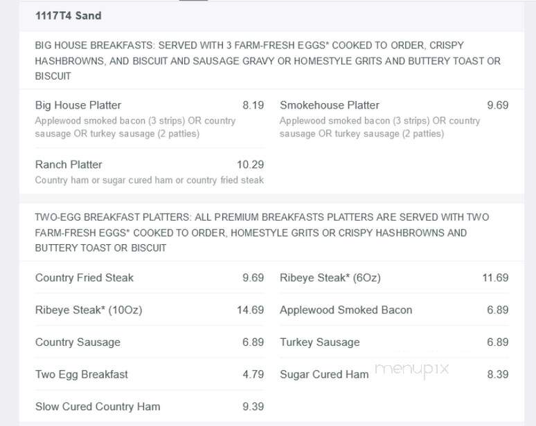 Huddle House - Baxley, GA menu_pic