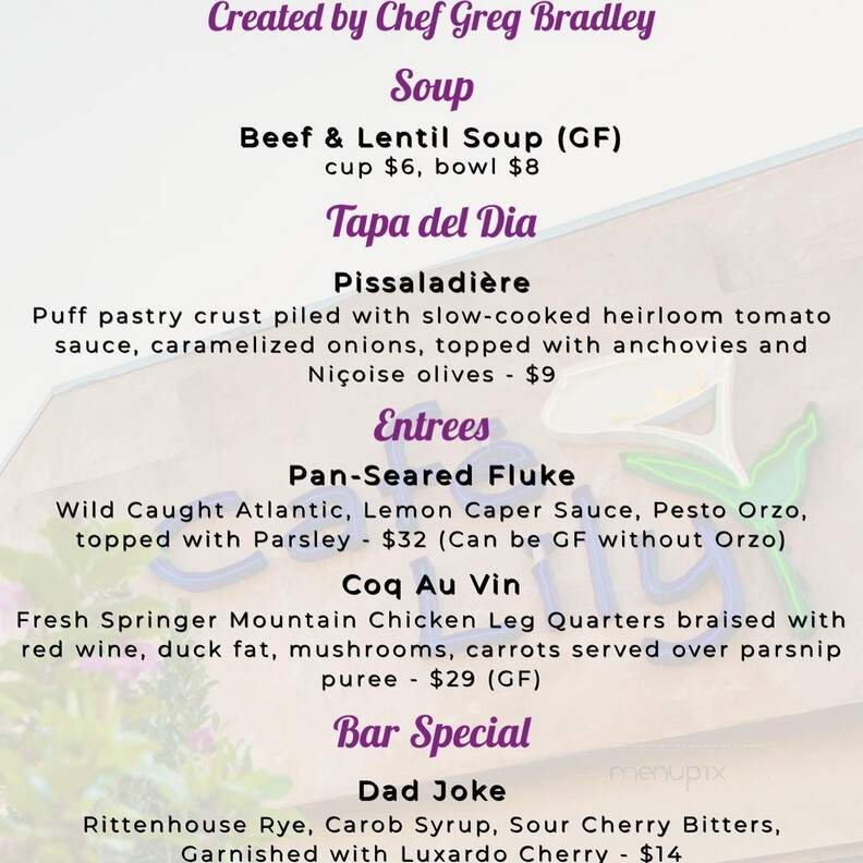 Cafe Lily - Decatur, GA menu_pic