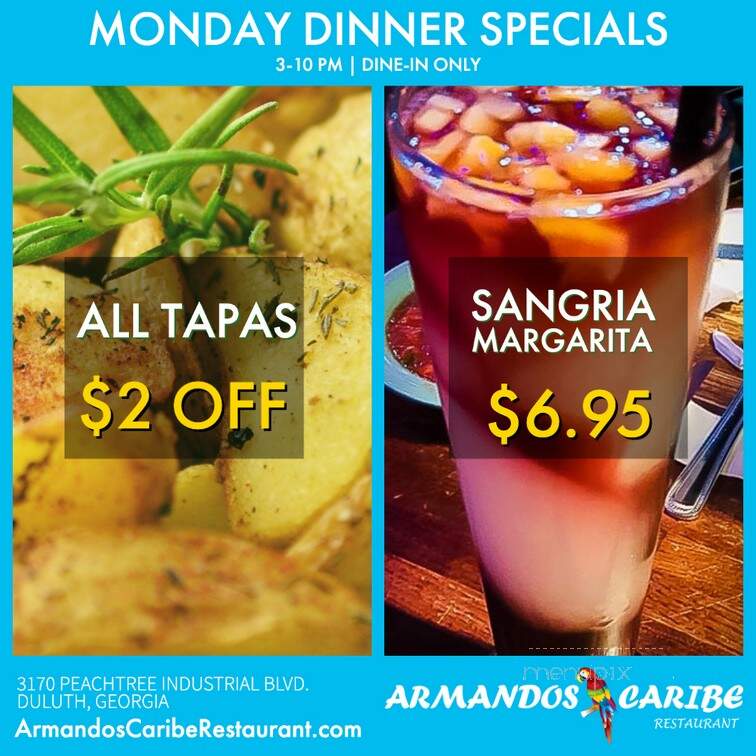 Armando's Caribe - Duluth, GA menu_pic