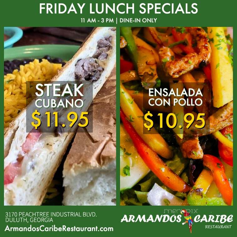 Armando's Caribe - Duluth, GA menu_pic